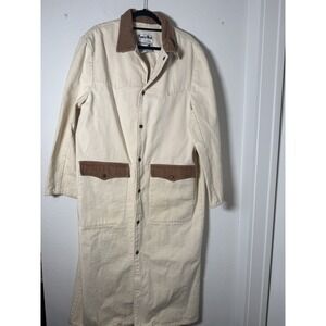 Vintage Pioneer Wear Long Canvas Duster Chore Coat Western Cowboy USA‎ Size 44